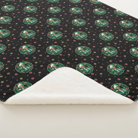 Couverture Sherpa Clark Griswold Motif de la couronne de Noël (3/4)