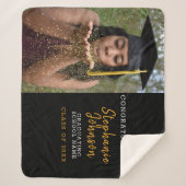 Couverture Sherpa Classe de 2020 Photo personnalisée Nom Graduation (Devant)