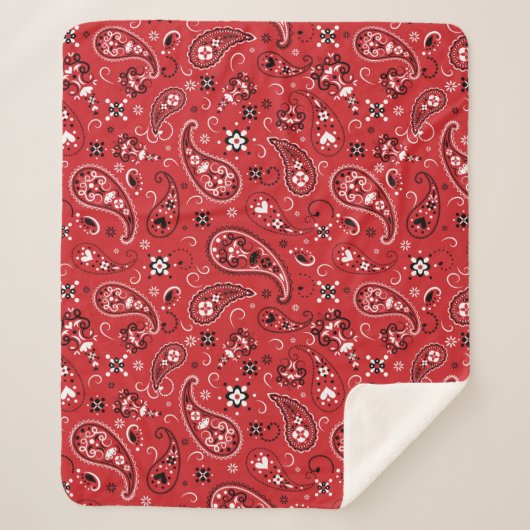 Couverture Sherpa Classic Bandana Red Paisley (Devant)
