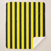 Couverture Sherpa Classic Bright Jaune et Noir rayé (Devant)
