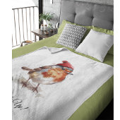 Couverture Sherpa Classic Christmas Robin, custom