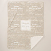 Couverture Sherpa Classic Ivory Lettering Mother’s Day Personalized (Devant)