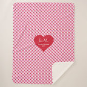 Couverture Sherpa Classic Love Hearts Valentine Gift Cozy Blanket (Devant)
