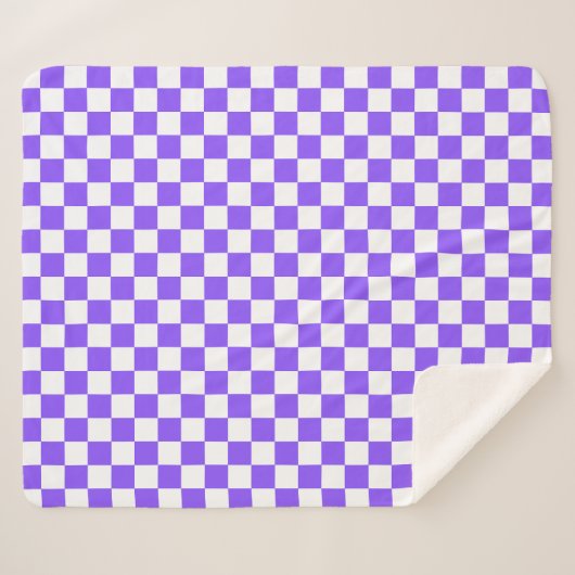 Couverture Sherpa Classic visual purple checkerboard  (Devant (Horizontal))