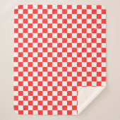 Couverture Sherpa Classic visual red checkerboard  (Devant)