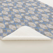 Couverture Sherpa Classique diamant gris beige (3/4)