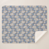 Couverture Sherpa Classique diamant gris beige (Devant (Horizontal))