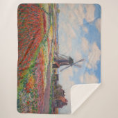 Couverture Sherpa Claude Monet - Champ de Tulipes en Hollande (Devant)