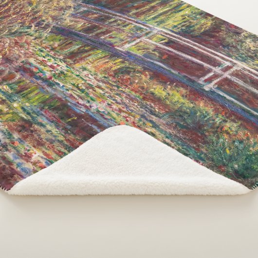 Couverture Sherpa Claude Monet - Eau Lily étang, Harmonie rose (3/4)