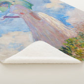 Couverture Sherpa Claude Monet - Femme avec Parasol face à gauche (3/4)
