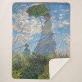 Couverture Sherpa Claude Monet - La Promenade, Femme avec un Parasol (Devant)