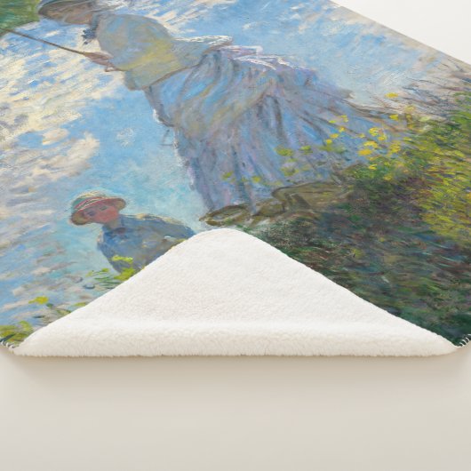 Couverture Sherpa Claude Monet - La Promenade, Femme avec un Parasol (3/4)
