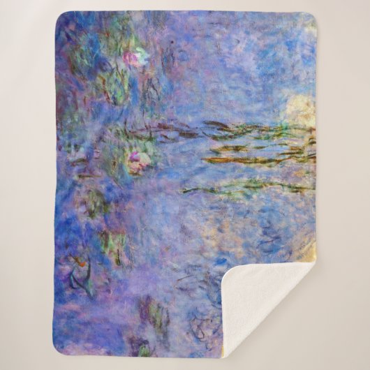 Couverture Sherpa Claude Monet - Lys d'eau (Devant)
