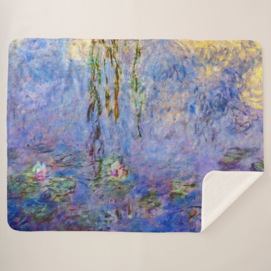 Couverture Sherpa Claude Monet - Lys d'eau (Devant (Horizontal))