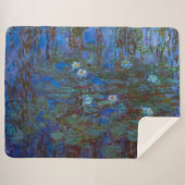 Couverture Sherpa Claude Monet - Lys d'Eau Bleue (Devant (Horizontal))