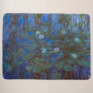 Couverture Sherpa Claude Monet - Nymphéas bleus