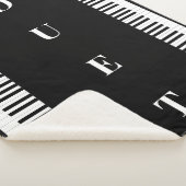 Couverture Sherpa Clavier de piano noir blanc musique duet musique (3/4)