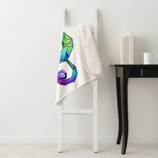 Couverture Sherpa Clé de musique arc-en-ciel (En situation)