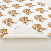 Couverture Sherpa Clipart Brown de chien (3/4)