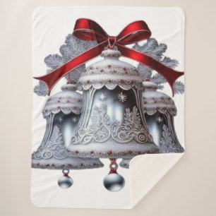 Couverture Sherpa Cloches en argent