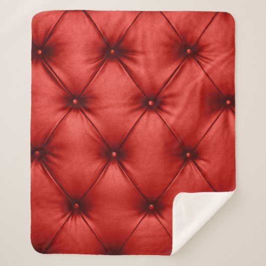 Couverture Sherpa Close up background texture of scarlet red capiton (Devant)