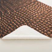 Couverture Sherpa Closeup : crocodile texture cuir. (3/4)