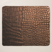 Couverture Sherpa Closeup : crocodile texture cuir. (Devant (Horizontal))