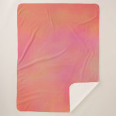 Couverture Sherpa Cloud à marbre rose et orange abstrait (Devant)