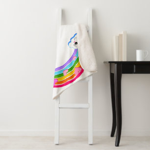 Couverture Sherpa Clouds arc-en-ciel Sherpa Blanket