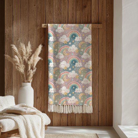 Couverture Sherpa Cloudy Skies Blanket Pastel Sherpa for Sweet Kids