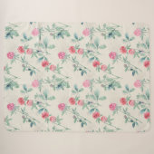 Couverture Sherpa Clover, shamrock sur beige. (Devant (Horizontal))