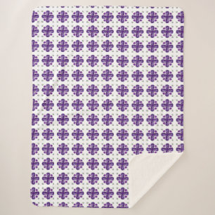 Couverture Sherpa Clover violet