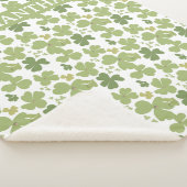 Couverture Sherpa Cloverleaf St Patrick Jour Nom personnalisé (3/4)