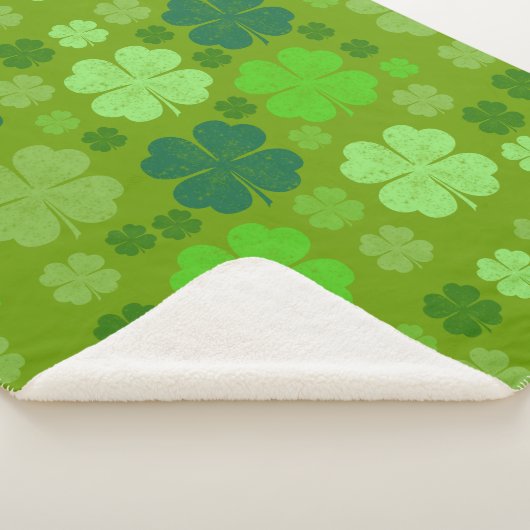 Couverture Sherpa Clovers verts, Lucky Clovers, Saint Patrick's Day (3/4)