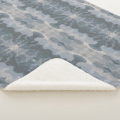Couverture Sherpa  Coastal Shibori Muted Ocean Blues & San           (3/4)