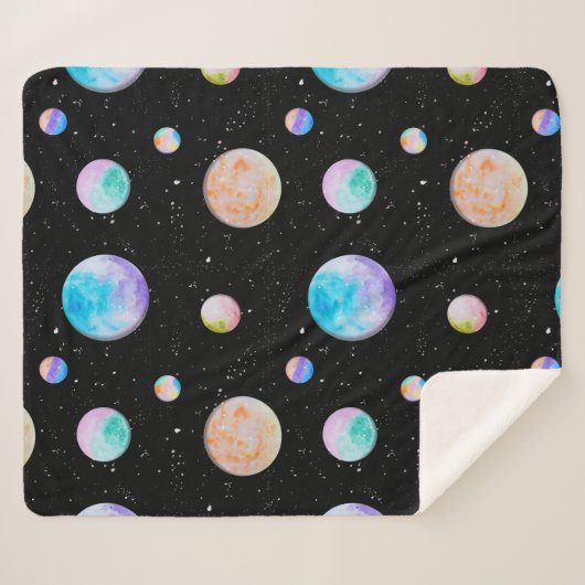Couverture Sherpa Cobertor Linha Galáxia de Tinta (Devant (Horizontal))