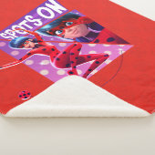 Couverture Sherpa Coccinelle | Spots Sur Graphique Violet (3/4)