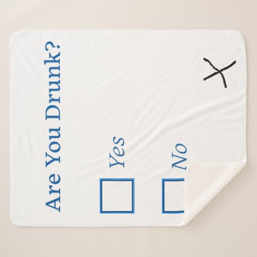 Couverture Sherpa Cochez les cases SlipperyJoe's Are You Drunk marte (Devant (Horizontal))
