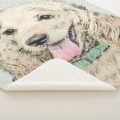Couverture Sherpa Cocker Spaniel Buff Peinture - Art Chien original (3/4)