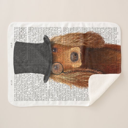 Couverture Sherpa Cocker Spaniel, Hound officiel et Casquette (Devant (Horizontal))