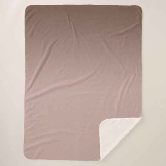 Couverture Sherpa Cocoa Crème Brown Ombre Gold Parties scintillant C (Devant)