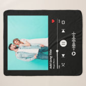 Couverture Sherpa Code de chanson personnalisé scannable Musique Cou (Devant (Horizontal))