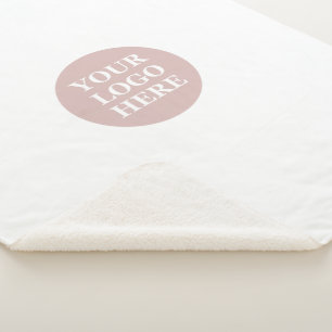 Couverture Sherpa Code QR noir élégant et élégant