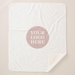 Couverture Sherpa Code QR noir élégant et élégant