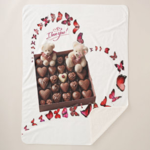 Couverture Sherpa Cœur d'amour