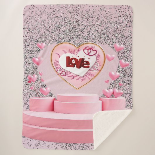 Couverture Sherpa Coeur d'amour (Devant)