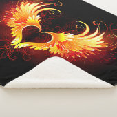 Couverture Sherpa Coeur de feu ange avec ailes (3/4)
