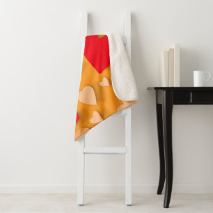 Couverture Sherpa Coeur de papier décoratif 7