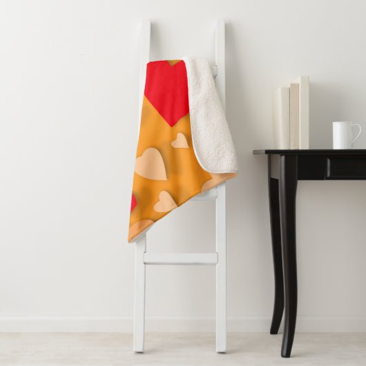 Couverture Sherpa Coeur de papier décoratif 7 (En situation)