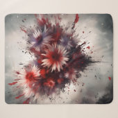 Couverture Sherpa Coeur fleuri (Devant (Horizontal))